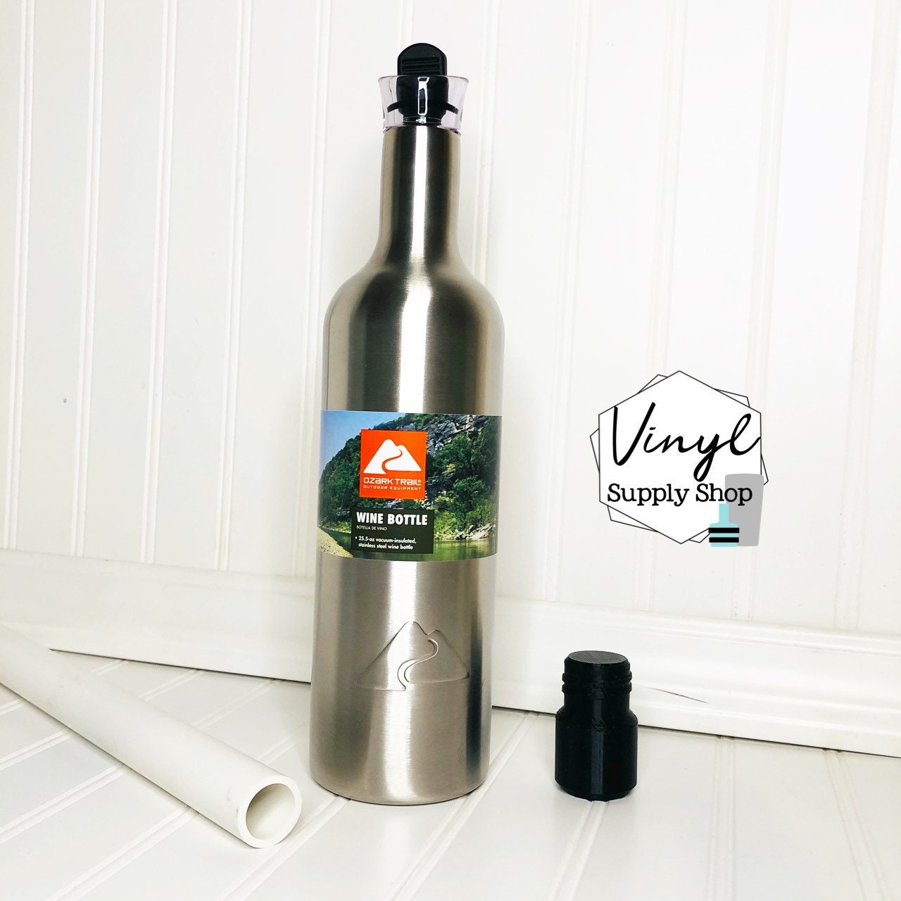 3/4 PVC Ozark Wine Bottle / HOGG 20 Oz BOWWOW Portable Bottle Cup Turner Insert Adapter for Cup Turner 3d Printed Hub #12 and #1