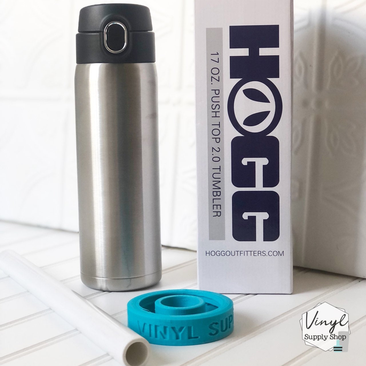Hobby Lobby PVC Adapter HOGG Push Top Bottle 2.0 17 oz 3D Printed Cup Turner Threaded Attachment #40