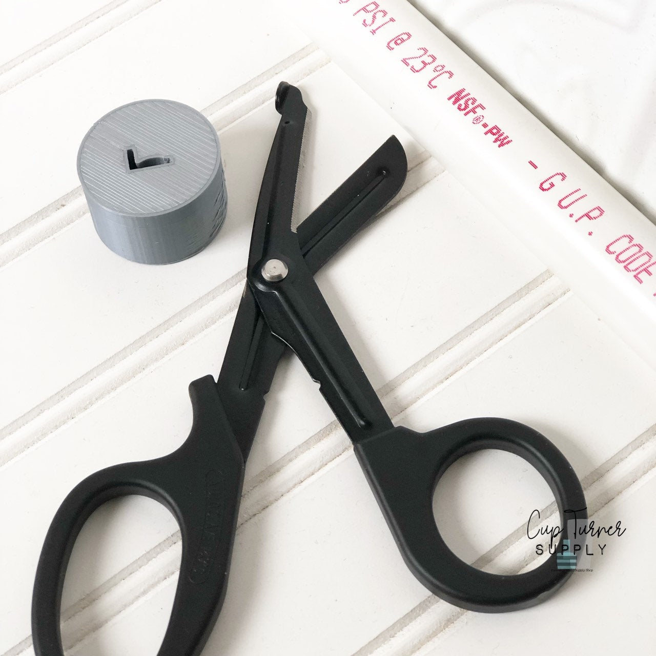 1/2 PVC Cup Turner Insert Medical Trauma Shears Scissors 3D Printed Adapter #59–SHEARS NOT INCLUDED