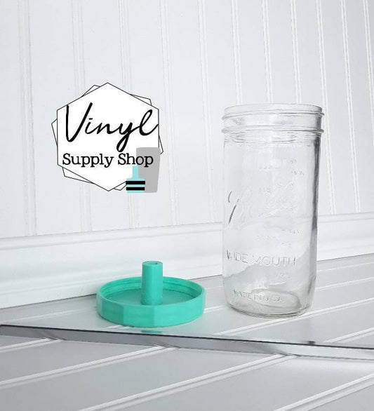 5/16 Metal Rod 3d Printed Wide Mouth Mason Jar Adapter for Metal Rod CupTurner for Glitter Epoxy Tumblers, Cuptissorie, Glass Canning Jar