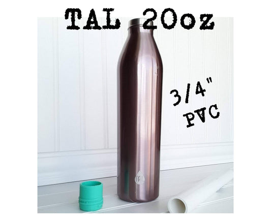 3/4 PVC 20oz TAL Water Bottle or Lid Adapter for Cup Turners, Glitter Epoxy Tumblers, Cuptissorie #6 or #6L