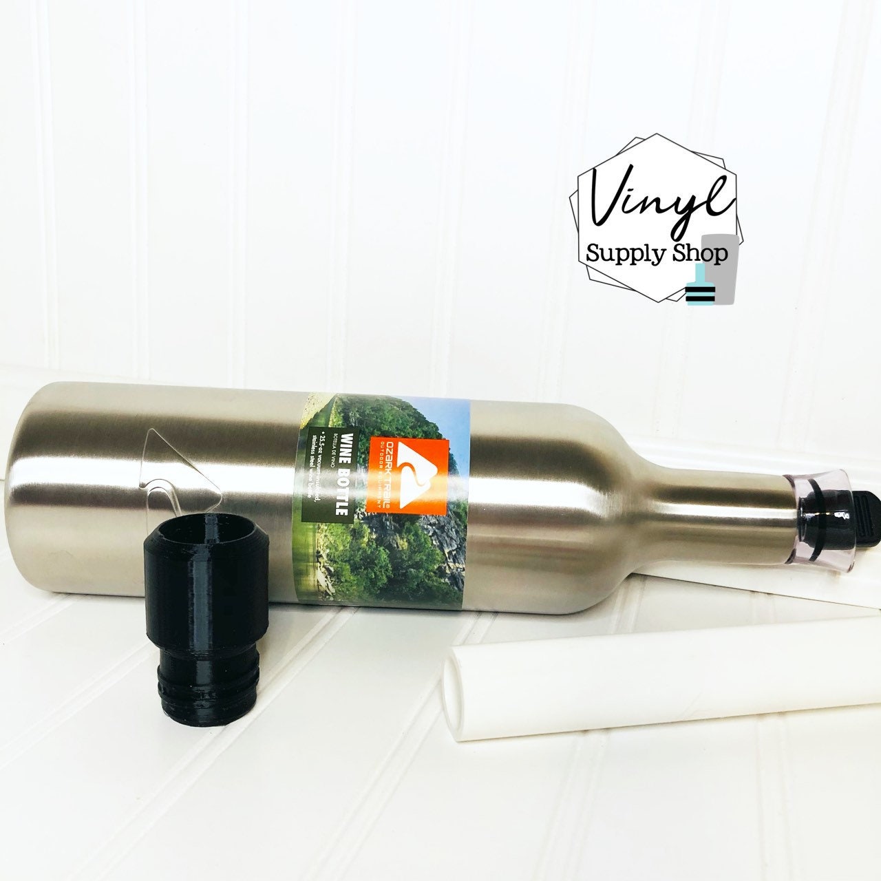 3/4 PVC Ozark Wine Bottle / HOGG 20 Oz BOWWOW Portable Bottle Cup Turner Insert Adapter for Cup Turner 3d Printed Hub #12 and #1