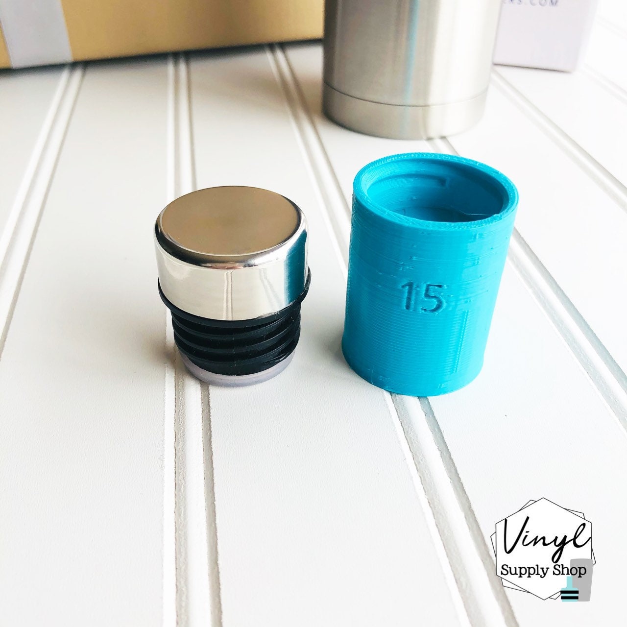 3/4 PVC HOGG 17 oz Wine Bottle and/or Lid Cup Turner Insert Adapter 3d Printed Hub #14 and #15
