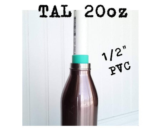 1/2 PVC 20oz TAL Water Bottle or Lid Adapter for Cup Turners, Glitter Epoxy Tumblers, Cuptissorie #6 or #6L