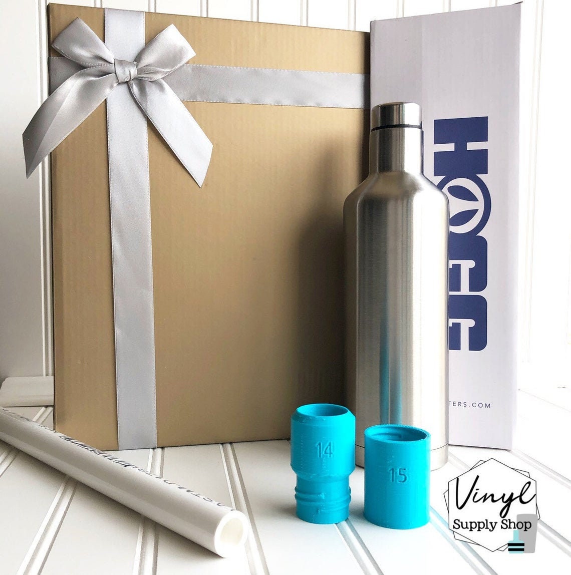 3/4 PVC HOGG 17 oz Wine Bottle and/or Lid Cup Turner Insert Adapter 3d Printed Hub #14 and #15