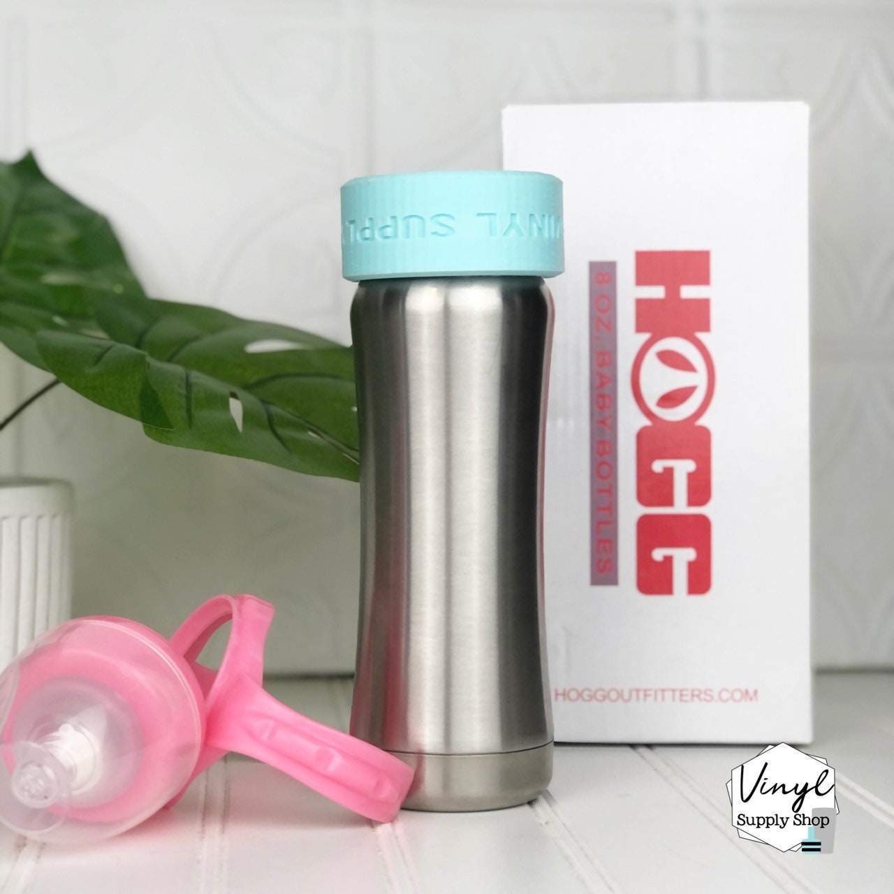 1/2 PVC HOGG Threaded/Screw-on 8 oz Baby Bottle CupTurner Adapter No Foam Insert for Stainless Steel Depot #25