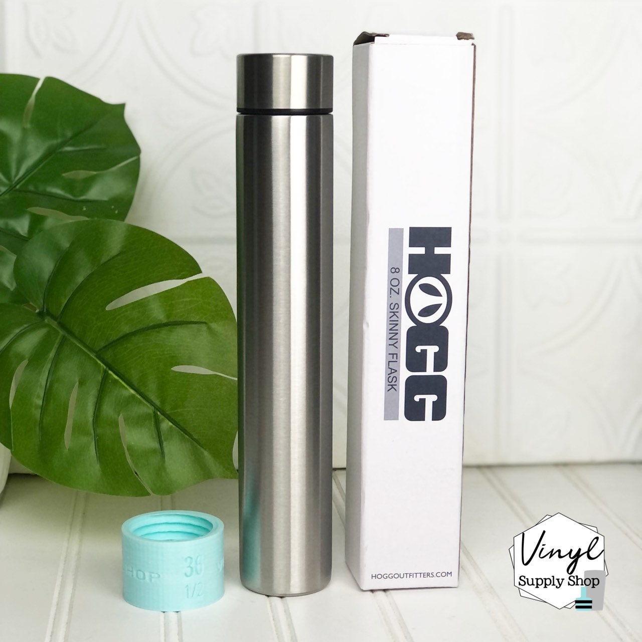 3/4 PVC HOGG 8 oz Skinny Flask and/or Lid Cup Turner Insert Adapter 3d Printed Hub #36 and #15