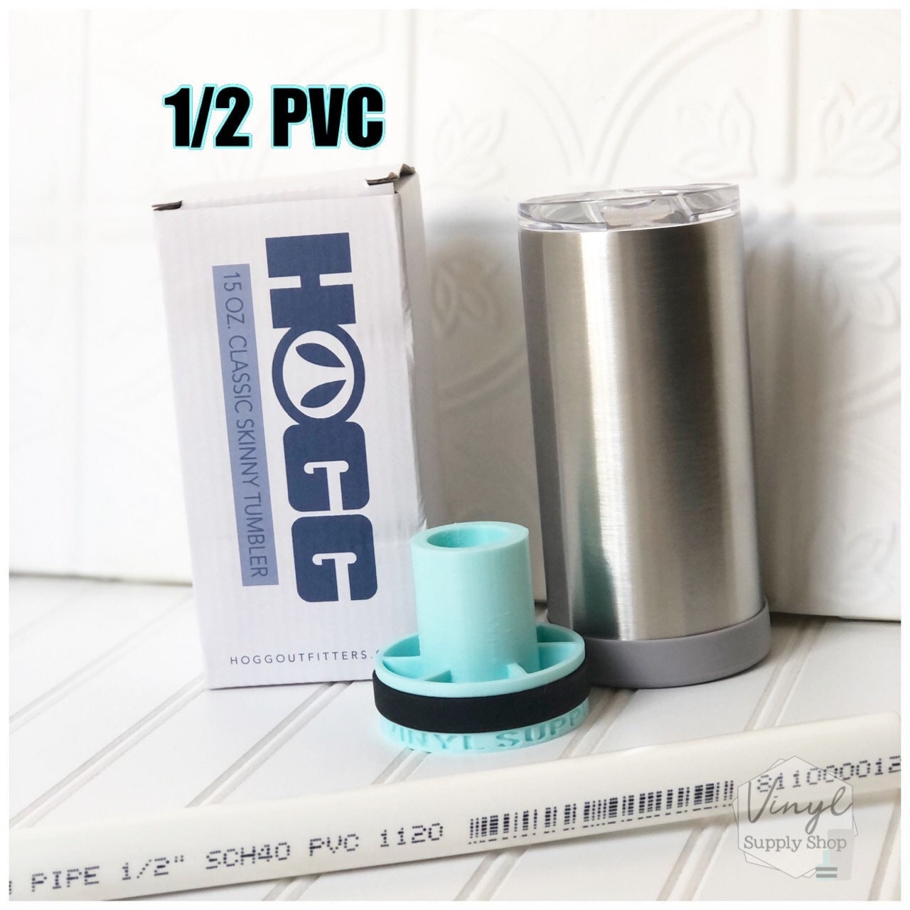 1/2 PVC Hogg Classic 15 oz Stainless Steel Depot Tumbler 3D Printed Cup Turner Insert Hub #43