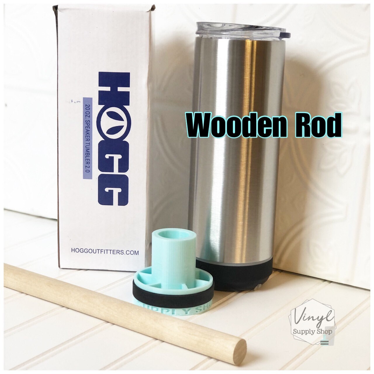 Wireless Speaker Tumbler 2.0 Hogg/Stainless Steel Depot 22oz Bottle Adapter Hub for your CupTurner Glitter Epoxy Attachment Wooden Rod #47