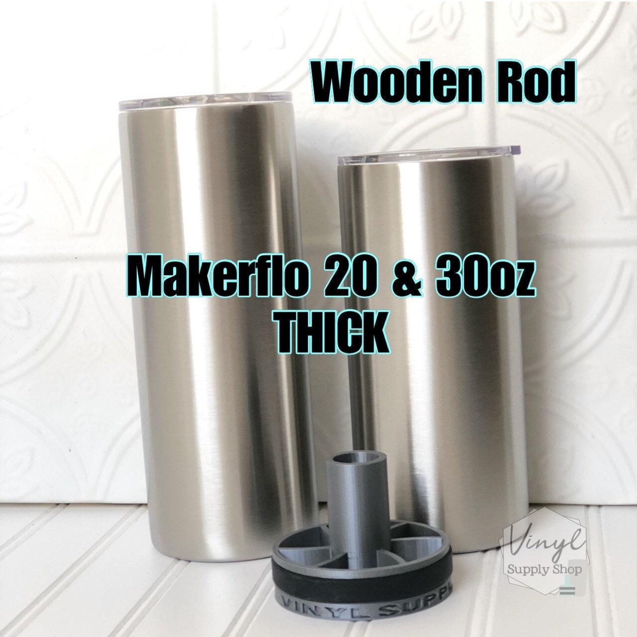 Makerflo 20oz 30oz THICK 3D Printed Cup Turner Insert Hub Wooden Rod Adapter #19