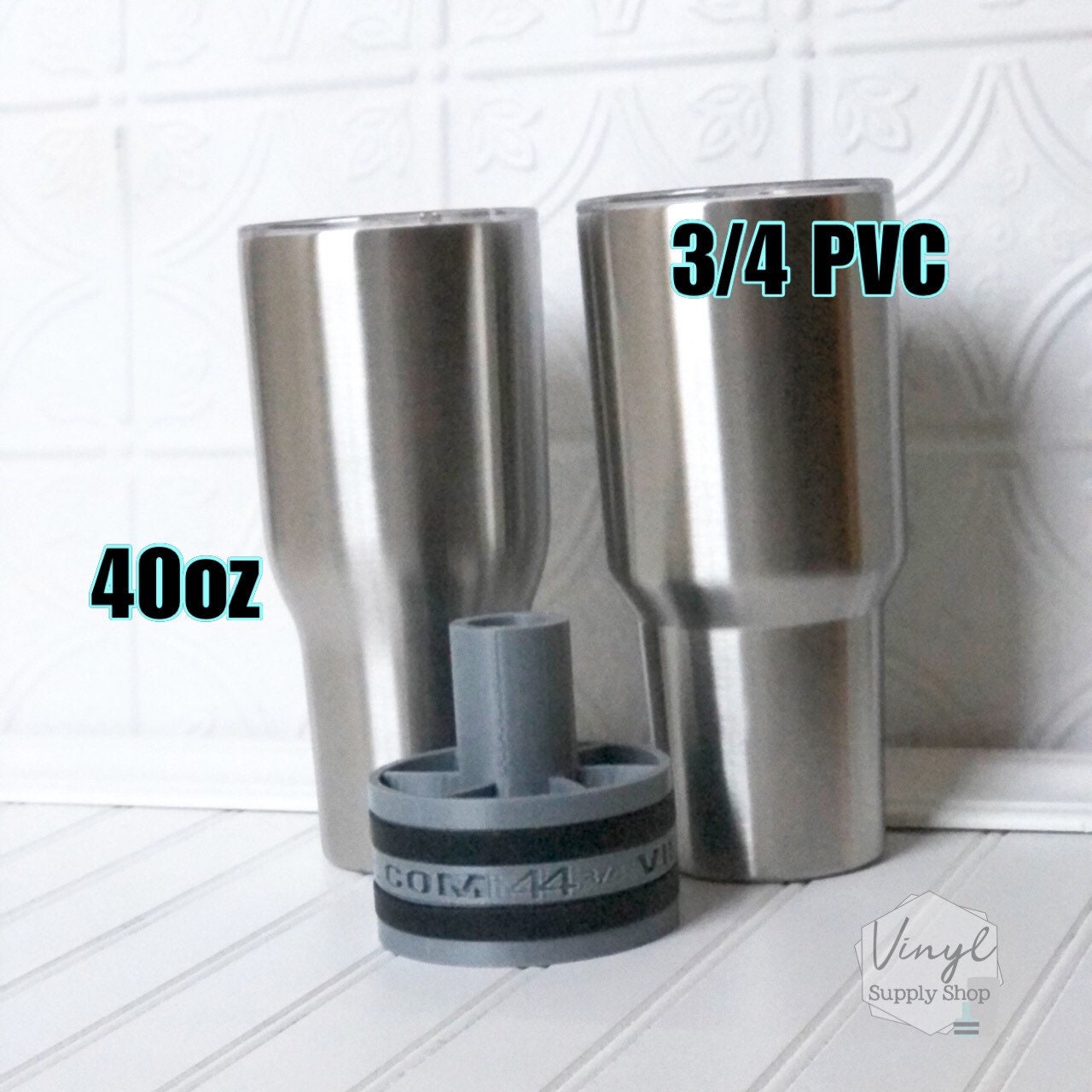 3/4 PVC Makerflo 40oz 3D Printed Foam Free Hub for Cup Turner Insert #44