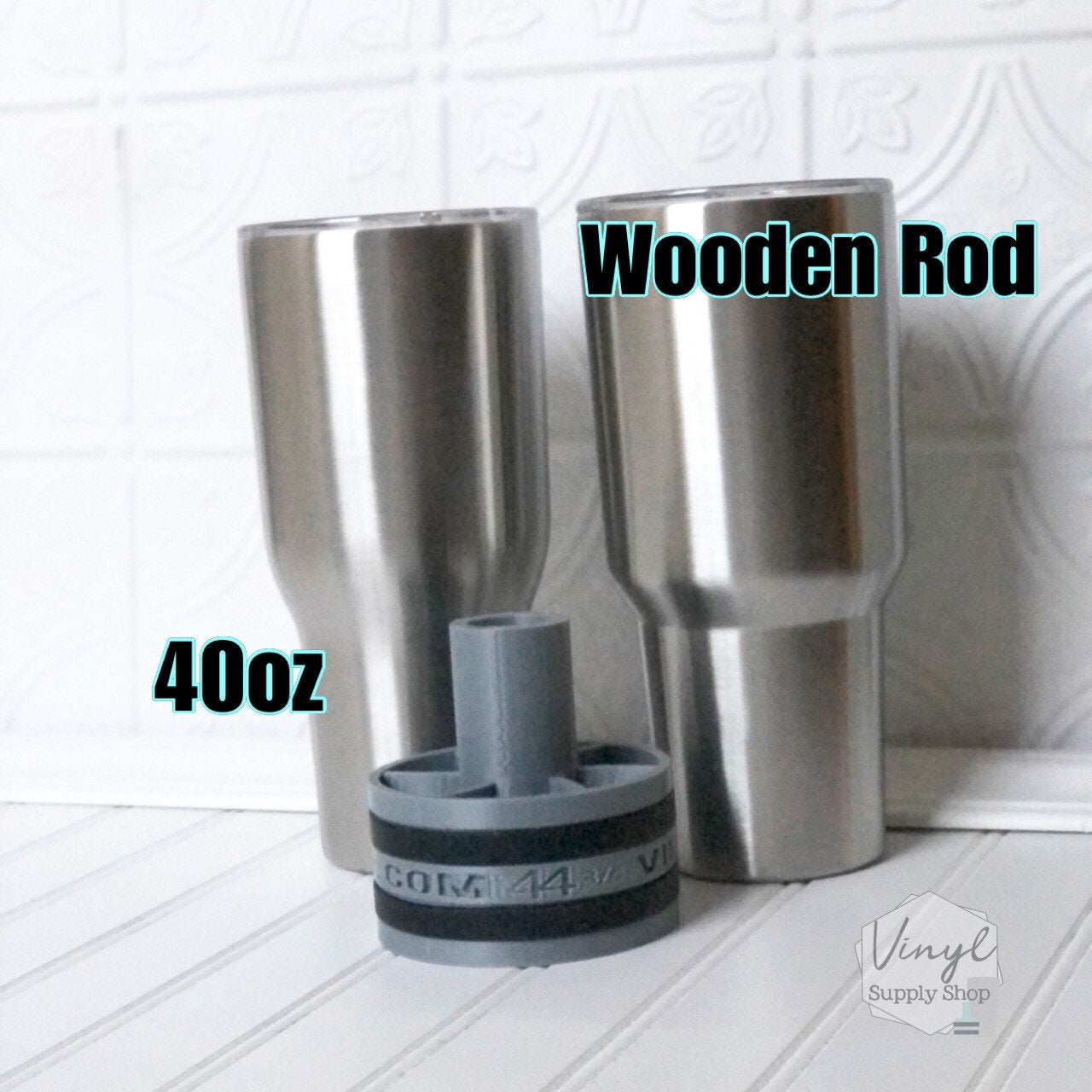 Wooden Rod CupTurner Adapter Makerflo 40oz 3D Printed Foam Free Hub for Cup Turner Insert #44