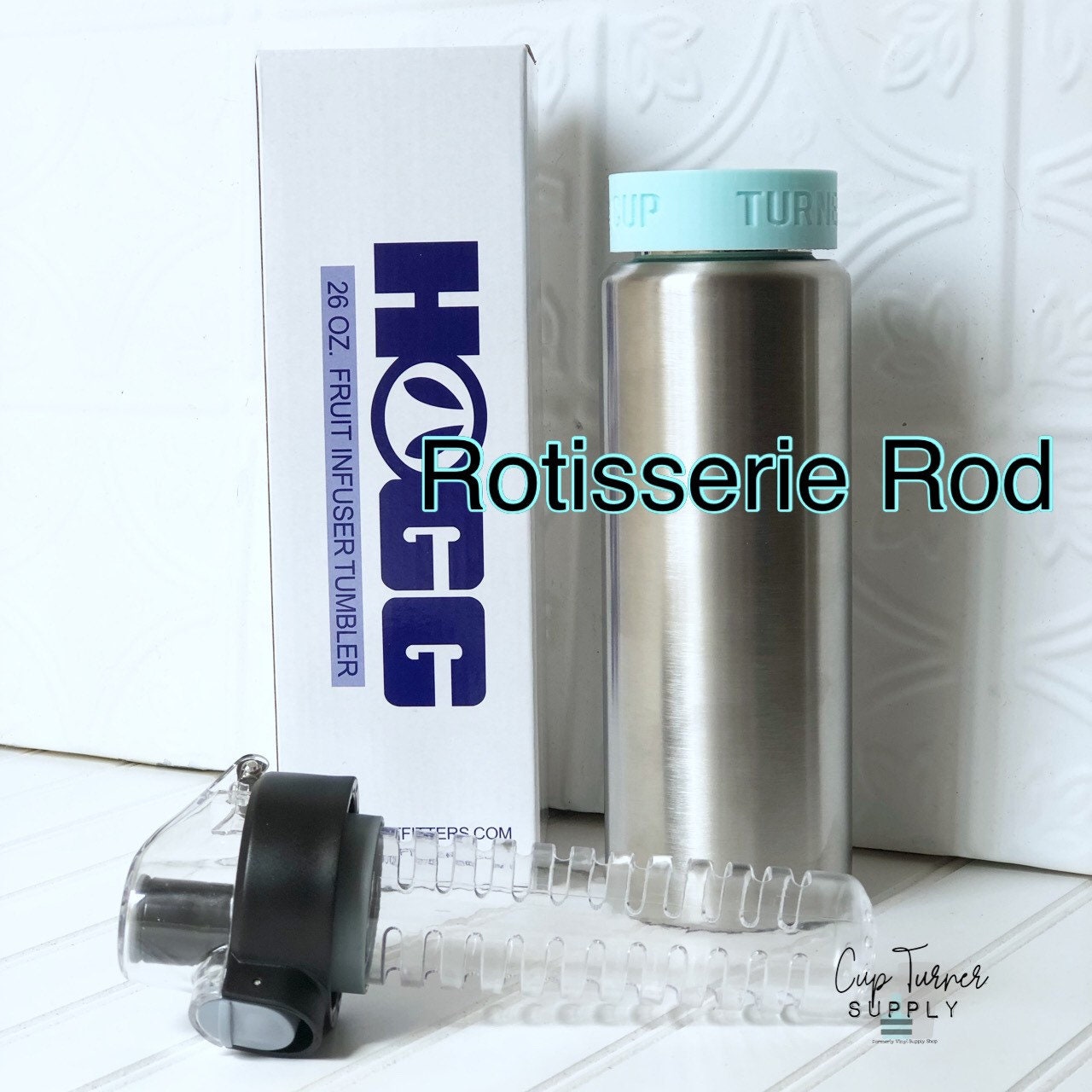 Rotisserie Rod HOGG Fruit Infuser CupTurner Adapter Insert #46 Stainless Steel Depot