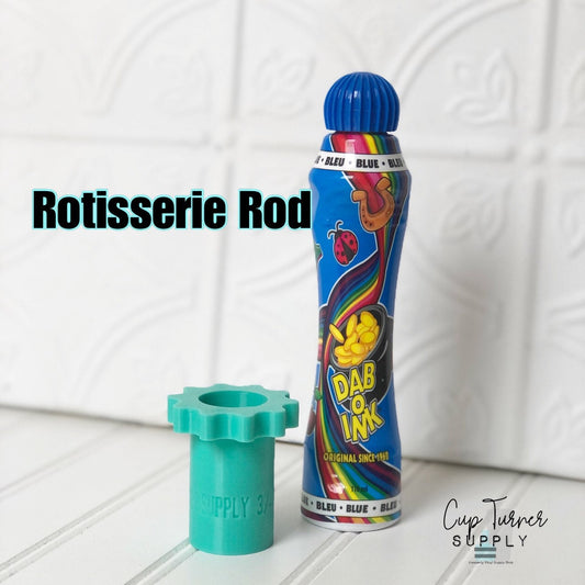 Rotisserie Rod Bingo Dauber Adapter for your CupTurner Drying Rack Glitter Epoxy to Make Personalized Gifts