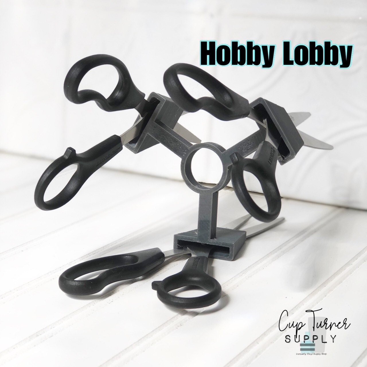 Hobby Lobby Turner Compatible Multi-Scissor Adapter for your CupTurner Drying Rack Glitter Epoxy to Make Personalized Scissors Westcott