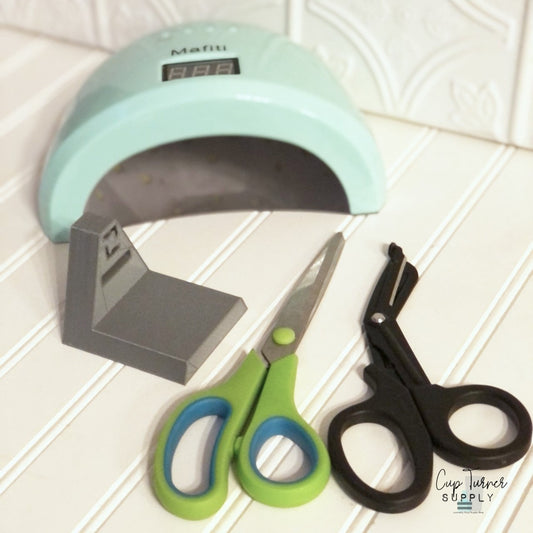 Multi-Use Scissor Stand for UV Resin Lights, Make Glitter Scissors, DIY Personalized Scissors and Trauma Shears